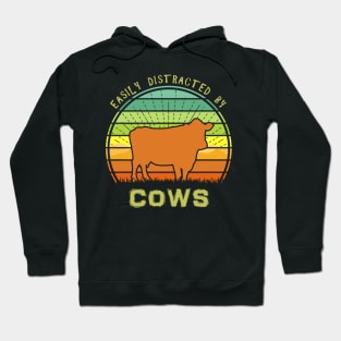 Easily Distracted By Cows Hoodie